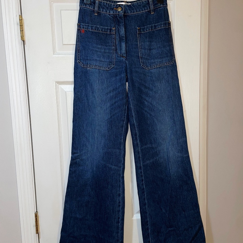 Victoria Beckham Indigo Flare Jeans (Alina)
